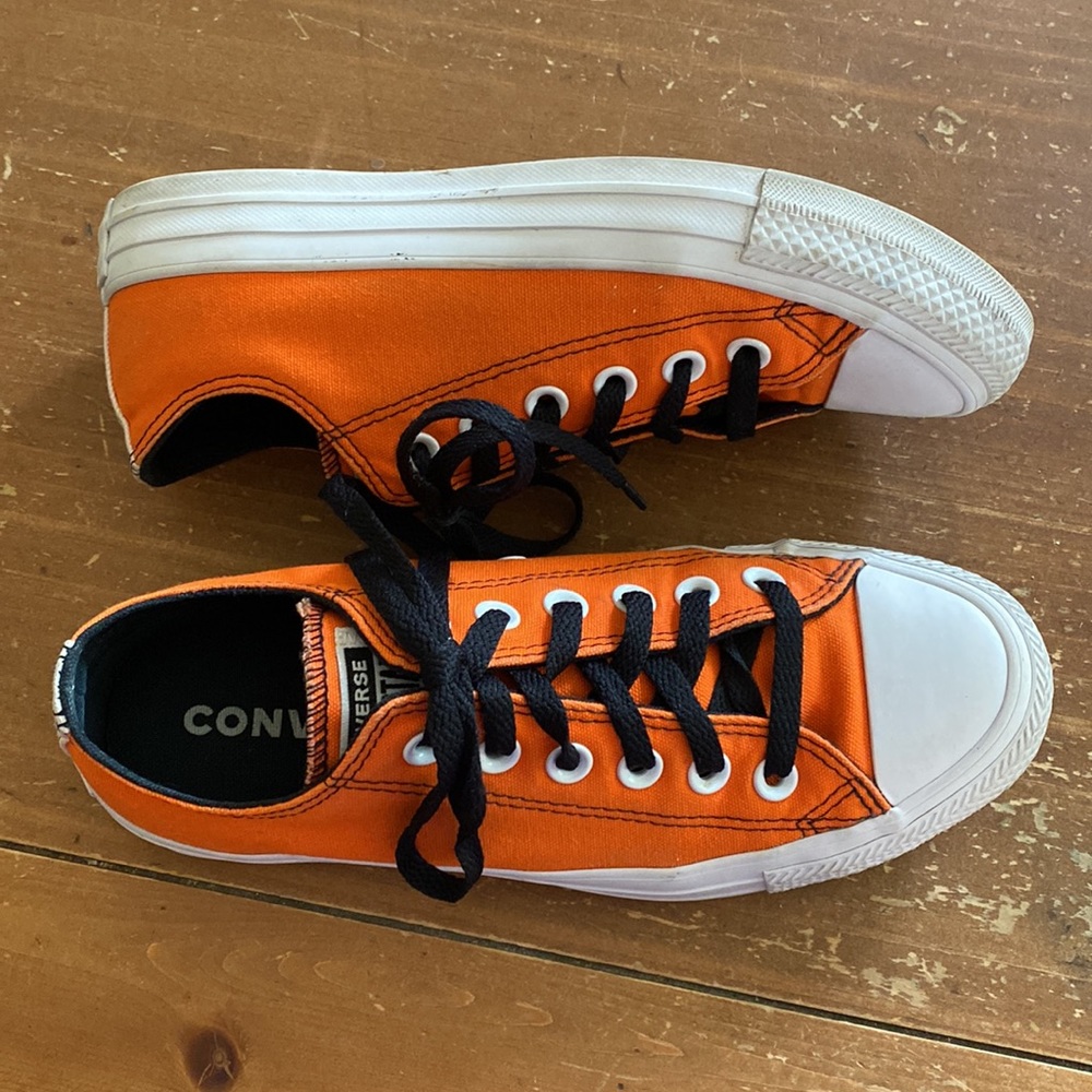 Converse Orange and Black Sneakers - Picture 3 of 5